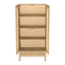 Anya Mango Wood & Rattan Cupboard